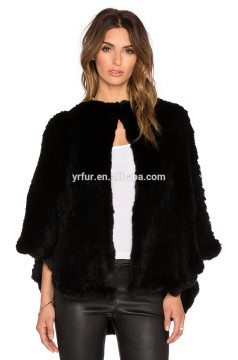 Yanran Fur Factory YR878 High quality Genuine knitted rabbit fur Stole