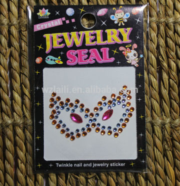 crystal eye sticker /diamond crystal sticker /adhesive crystal sticker