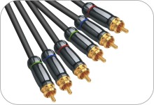 Video 3 RCA Composite Video Audio A/V AV Cable GOLD 10 FT