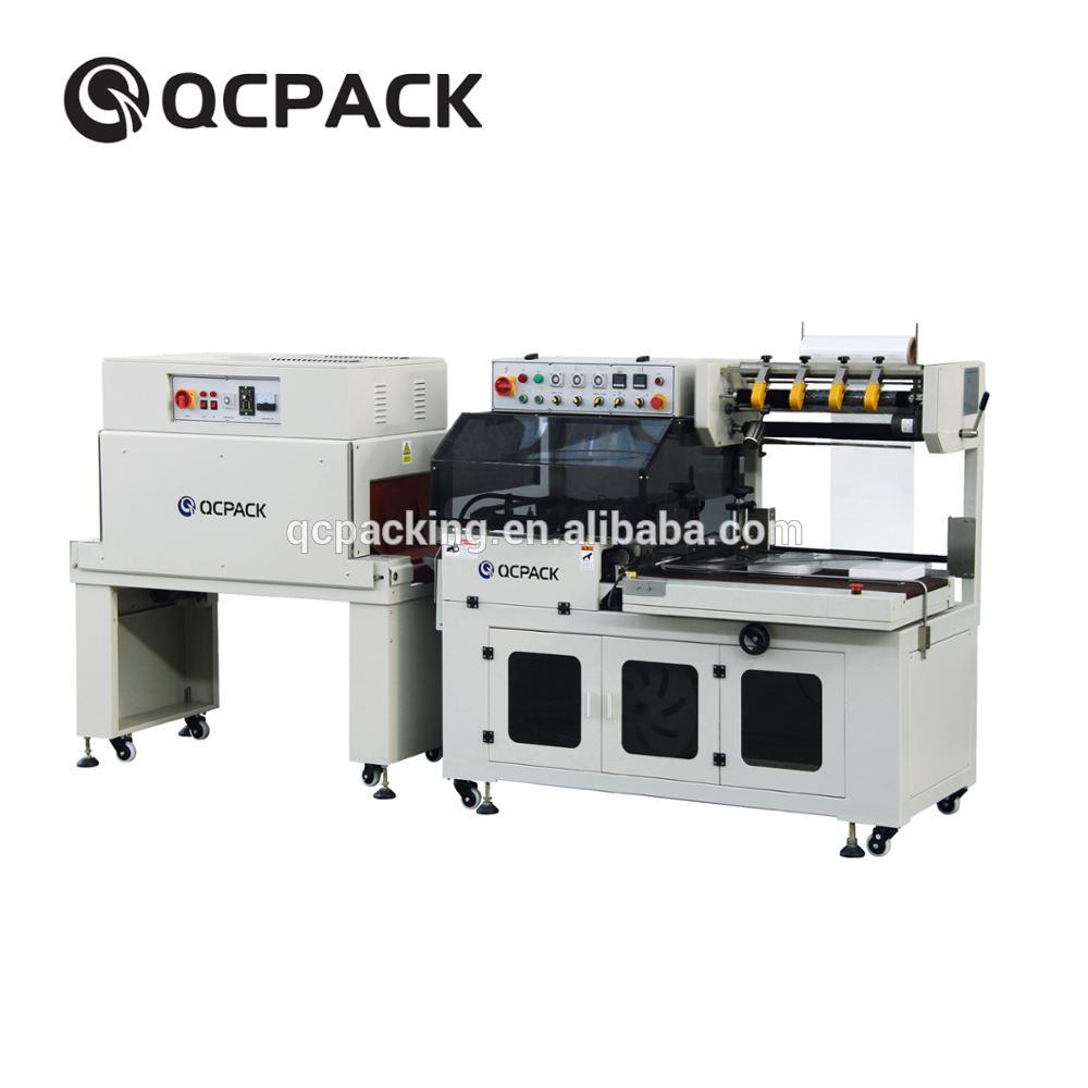 Auto film sealing bar machine and hot shrink tunnel wrapper for sunblind and window curtains