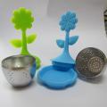 Grüner Tee Infuser Material Safe Silikon Lotus Griff