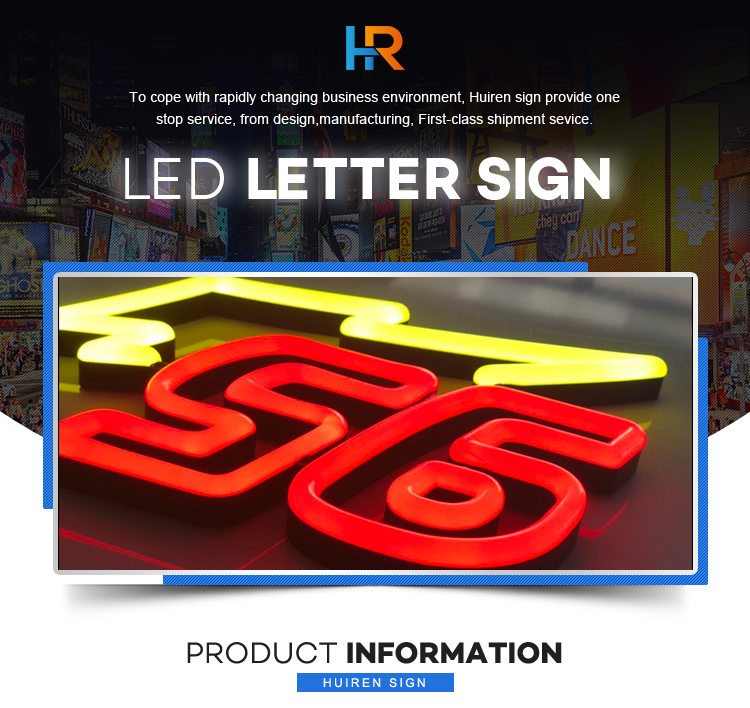 High quality 3d advertising led acrylic neon sign custom make China manufacturer price