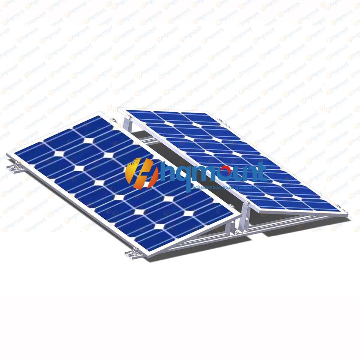 Ballasted Mounting Structure For Flat Roof Solar Pv Panels, High ...