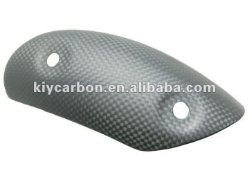 Carbon fiber motorcycle heat shield