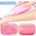 Exfoliating silicone scrubber berus badan mandi dua sisi