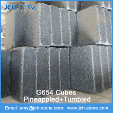 G654 dark grey granite paving stone slab size