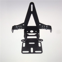 Black Universal Mount Motorcycle Turn Signal Indicator License Plate Holder Tail Light Bracket