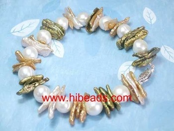 Multicolor freshwater pearl bracelet wholesale FPB0167