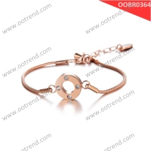Pink gold rose gold girl design snake chain bracelet jewelry made in Korea