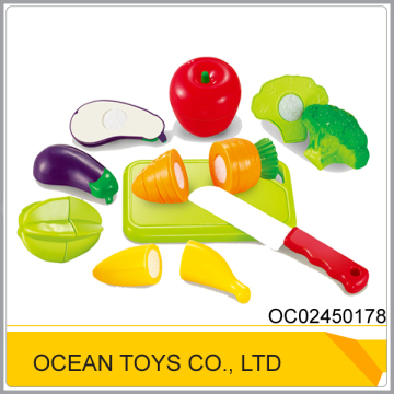 Hot selling play kitchen toy set cutting vegetables and fruit OC02450178