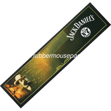 Washable Personalized Rubber Bar Mats, Custom Printed Beer Runner