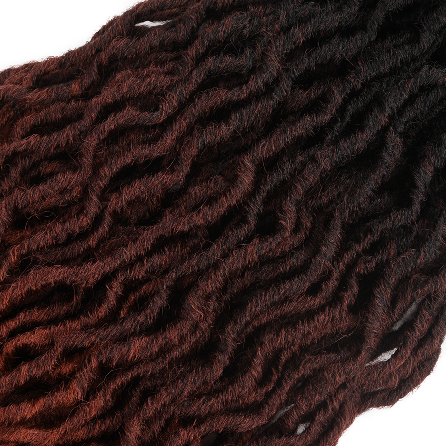 18 Inch 24 Strands Crochet Braids Goddess Ombre Color Faux Locs Synthetic Extension