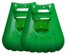 Plastic Garden Rake with Large Hand Leaf Scoops and Plastic Handle