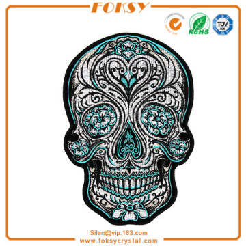 Turquoise Sugar Skull Large Back Patch
