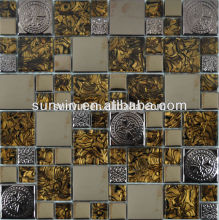 backsplash metal art mosaic tile