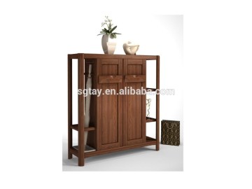 pine wood color shoe cabinet