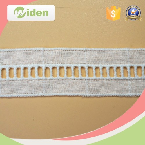 Embroidered Ladder Lace,Fashion Cotton Lace Trim,White Dry Lace