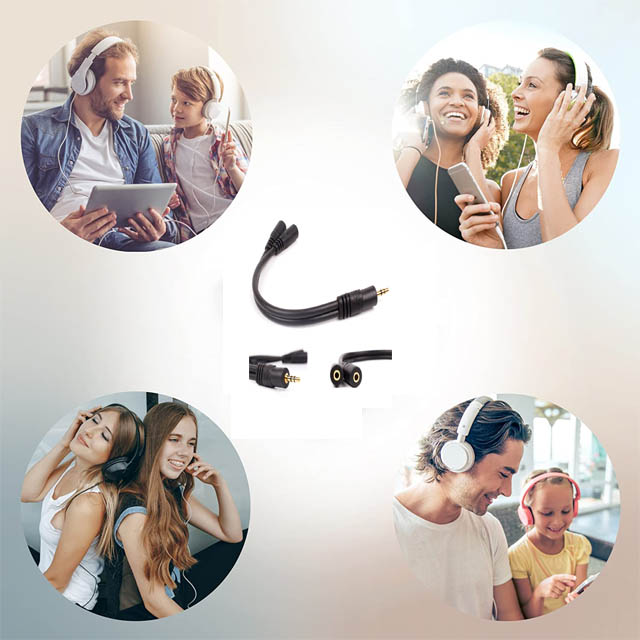 Usb Splitter Tesco Goldplated Headphones Split Adapter With, High