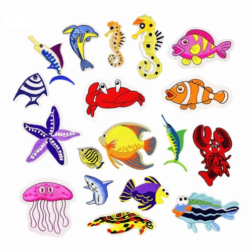 Organisme de patchs de broderie Sea World Animal Iron On