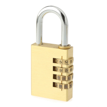 Safe Brass Combination Padlock for Luggage, 4 Digit Small Padlock