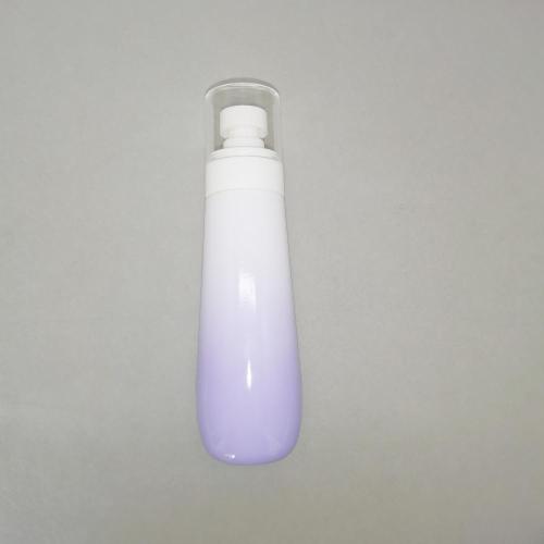 Violet glass pump bottles