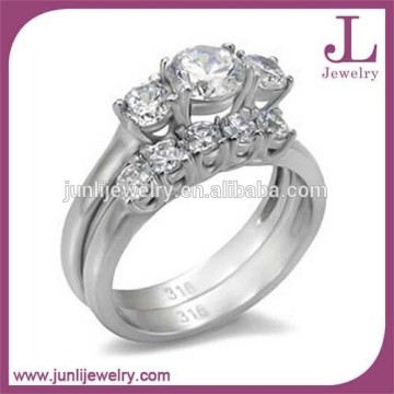 Junli Jewelry latest unique coupler ring designer diamond gold ring design for couples