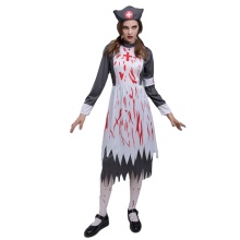 Halloween Zombie Nurse Bloody Horror Cosplay Costume
