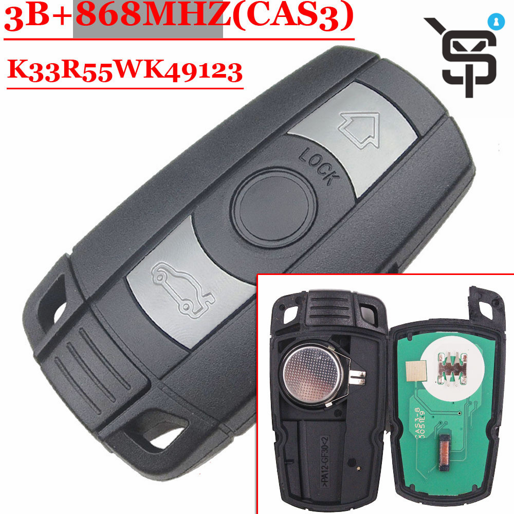 Top quality car key remote key 3 button 315/433/868/315 MHZ