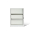 White Lockable Tambour File Cabinet with Shelves