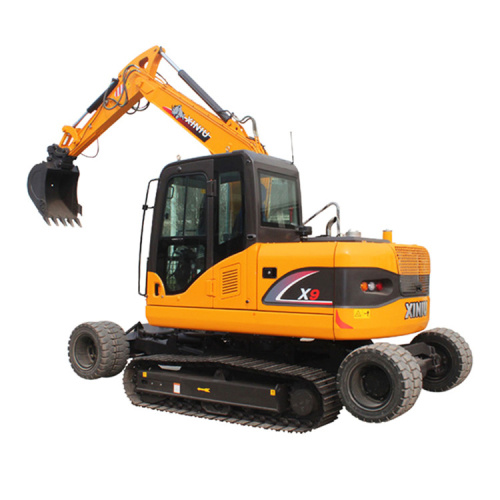 Rhinoceros 9 ton 10 ton wheel crawler excavator X9 X120 X110 crawler excavator with tires