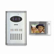Video Door Phone for Apartments, with 1GB Memory Card and Image Capturing Indoor Monitor
