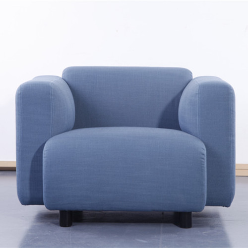 Blaues modernes Gewebe-einzelnes Sofa