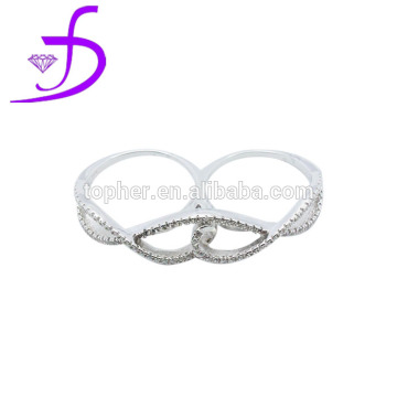 2 fingers` silver ring