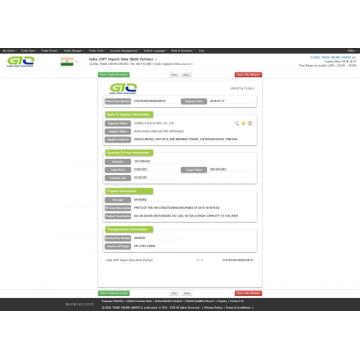 Datos aduaneros de importación de partes aéreas