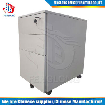 3 drawer mobile file cabinet,KD mobile file cabinet,small metal mobile cabinet