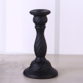 Glass Matt Black Twist Candle Stick Holder