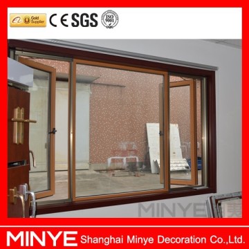 wood coating window with screen/plastic window with screen