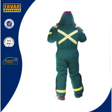 Russia Cold Weather Green Durable Winter Coverall High Visibility Winter Padded Coveralls