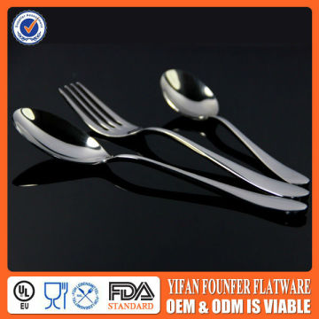 Stainless steel gadget spoon and gadget fork