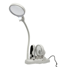 Rechargeable 6 LED Desk Lamp with Magnifier