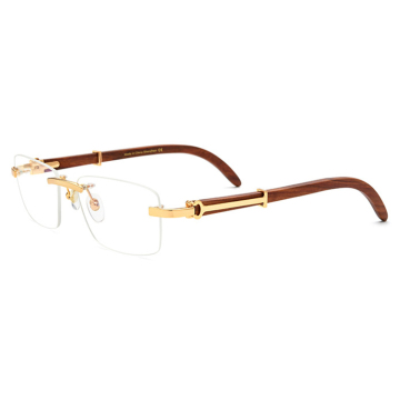 Rimless Mahogany Optical Glasses