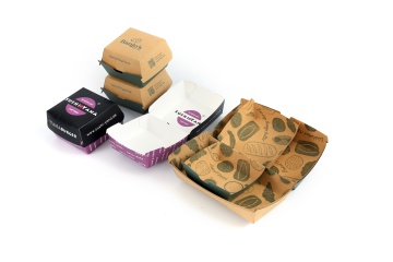 Green Hamburger Container with Biodegradable Design