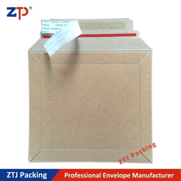 Hard cardboard stay flat mailers envelope kraft paper bags mailing bag