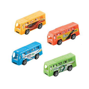 Affordable 4pcs Pull-Back Bus Toy Set: Cheap Plastic Car Promotional Items