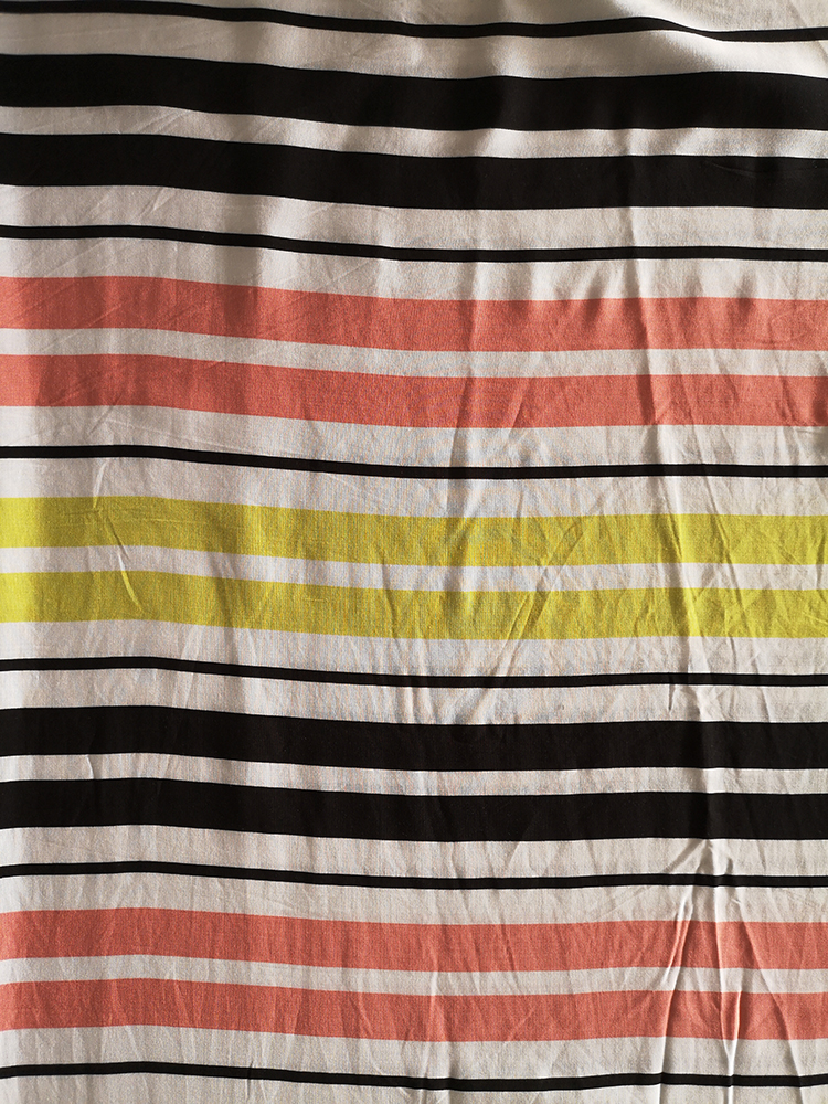 Stripe Design Rayon Challis 30S Light Printing Fabric