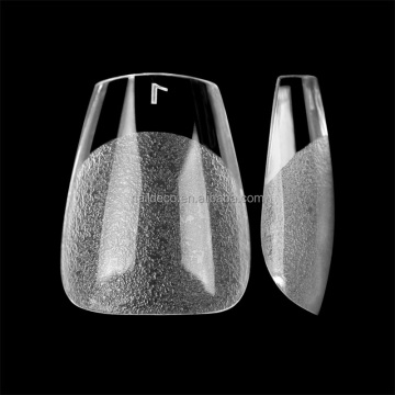 Nail Art Tips: NADECO False Nail Tips Clear Full Cover Matte Thick Artificial Nail Art Coffin XS Short Acrylic Nail Tips for Manicure DIY