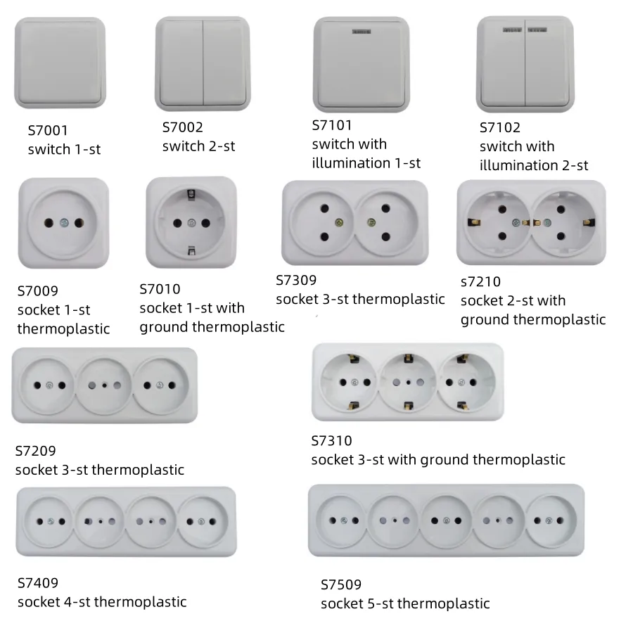 Wall Switch 1 Gang with Indicator S7000 Series 10A White Elendax