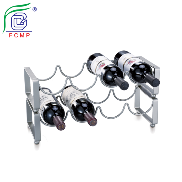 Metal Steel Free-Standing 4 Bottle Modular Wine Rack