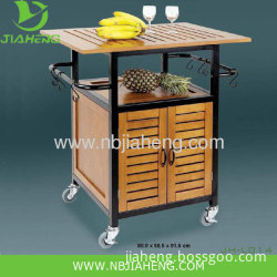 عربة مطبخ الإطار خشبية ومعدنية مع التخزين الكبيرة مجلس الوزراء Bossgoo Com