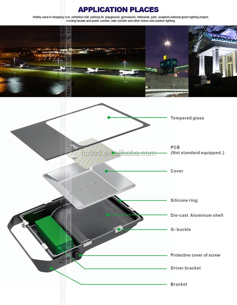 LUXINT High CRI High Lumen 150watts Led Flood Light with Competitive Price